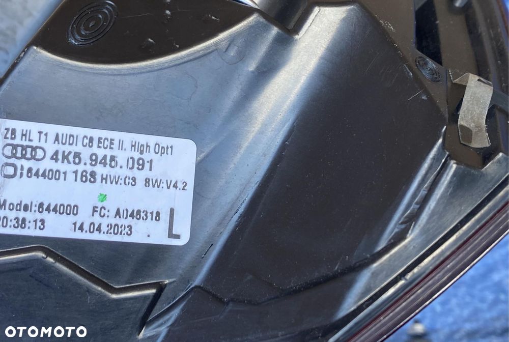 AUDI A6 C8 4K9 KOMBI AVANT KOMPLET LAMP MATRIX LAMPA DEMONTAŻ EUROPA - 5