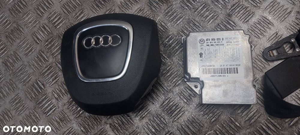 ZESTAW POSTRZAŁOWY MODUŁ AIRBAG PODUSZKA KIEROWCY KURTYNY PASY AUDI A6 C6 - 7