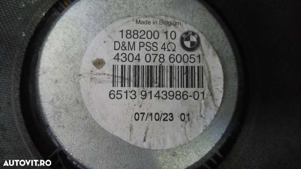 boxa subwoofer sub scaun bmw seria 3 e90 e91 65139143986-01 18820010 - 3