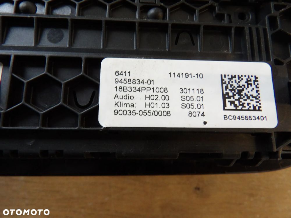 BMW - G30,G31 - PANEL STEROWANIA KLIMATYZACJI , RADIA , NAWIGACJI - 9458834 - 4