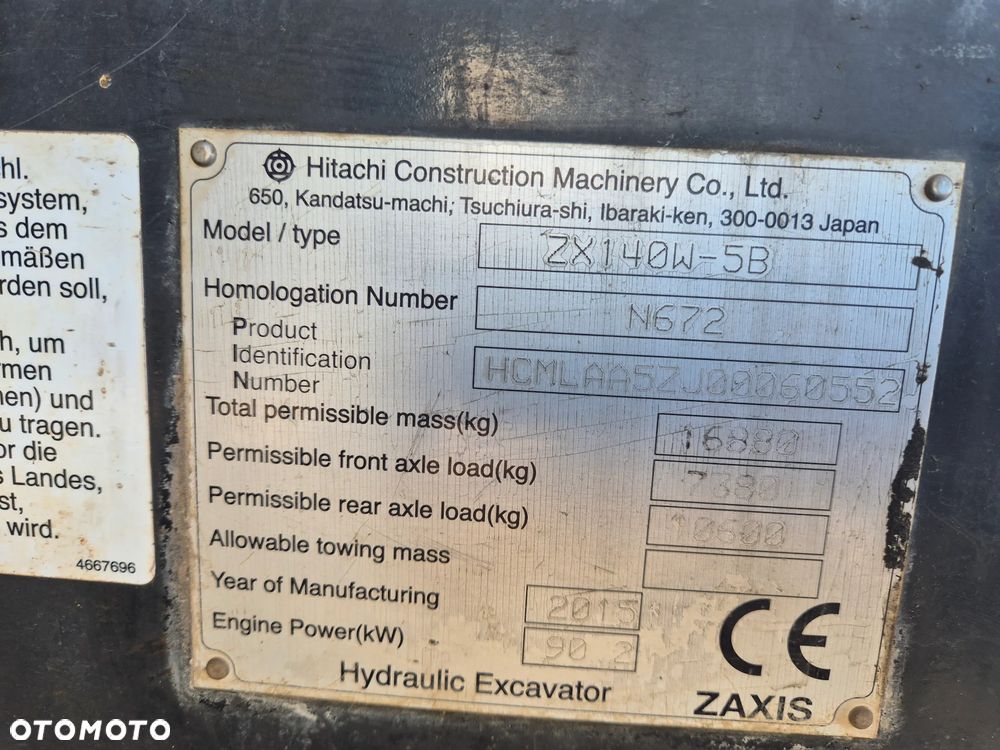 Hitachi ZX140W-5B, Z NIEMIEC, 2015 ROK, OIL QUICK - 20