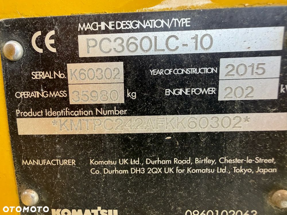 Komatsu PC 360 LC -10 - 15