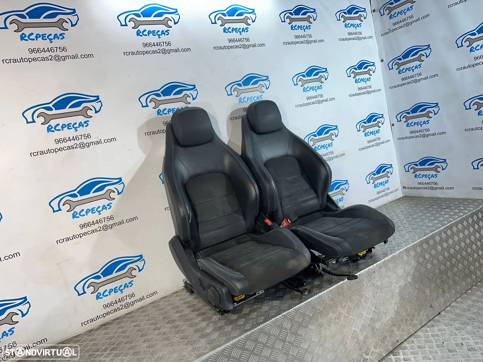 .Conjunto Bancos Pele Alcantra Eletricos Frente Frontais Tras Traseiros Originais AMG Mercedes-Benz Classe C W204 Coupe Facelift 2011 – 2015 - 5