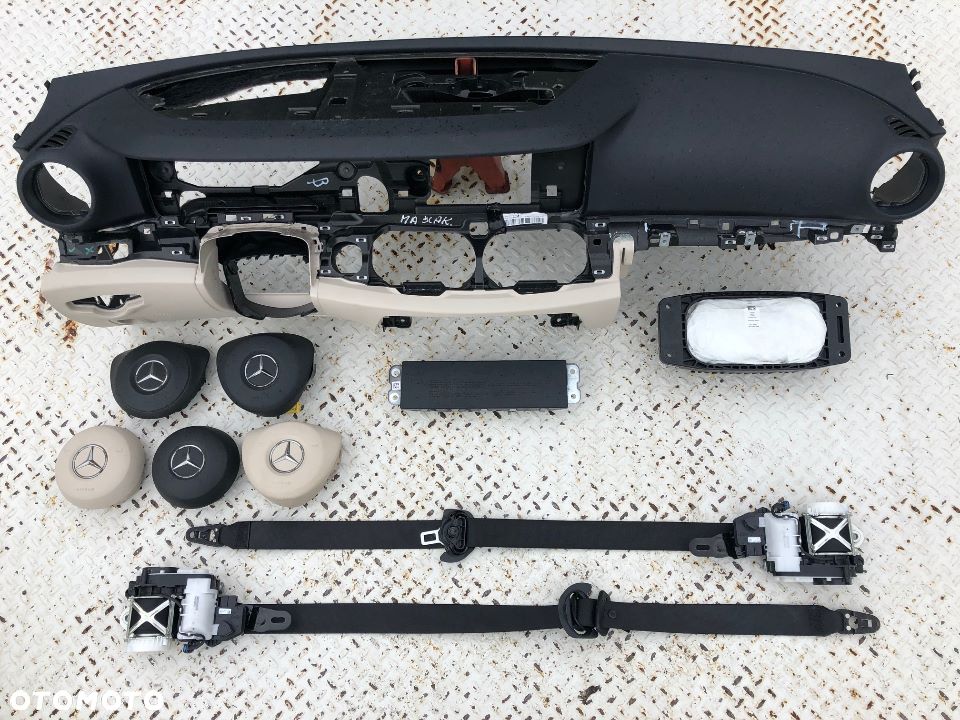 MERCEDES E CLS W213 W238 W257 DESKA KONSOLA KOKPIT PULPIT PÓŁKA PARAPET PODUSZKI AIRBAG PASY PAS !!! - 2