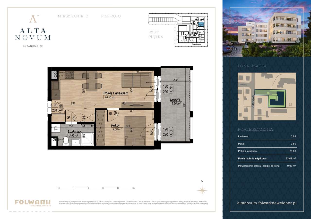 ALTA NOVUM - Twoje wymarzone miejsce nad Wisłą - 33,49m2 PARTER M03