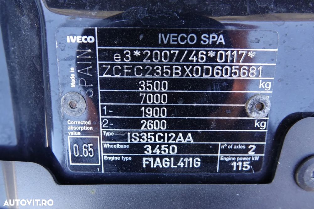 Iveco DAILY 35-160 / BASCULATOR SPATE / DUBLU / MANUAL / IMPORTAT - 38