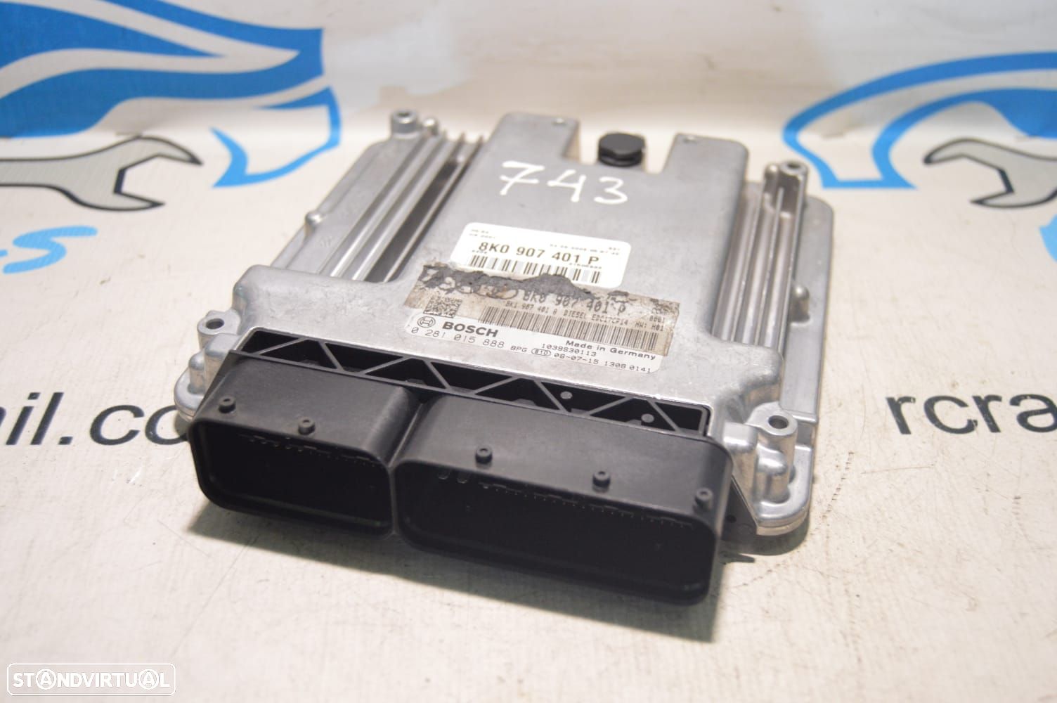 CENTRALINA ECU MOTOR BOSCH AUDI 0281015888 8K0907401P 8K0907401 8K1907401A 8K1907401 1039S30113 AUDI A5 8T 8T3 8TA 2007-2011 3.0 TDI QUATTRO V6 245CV CDU CDUD - 1