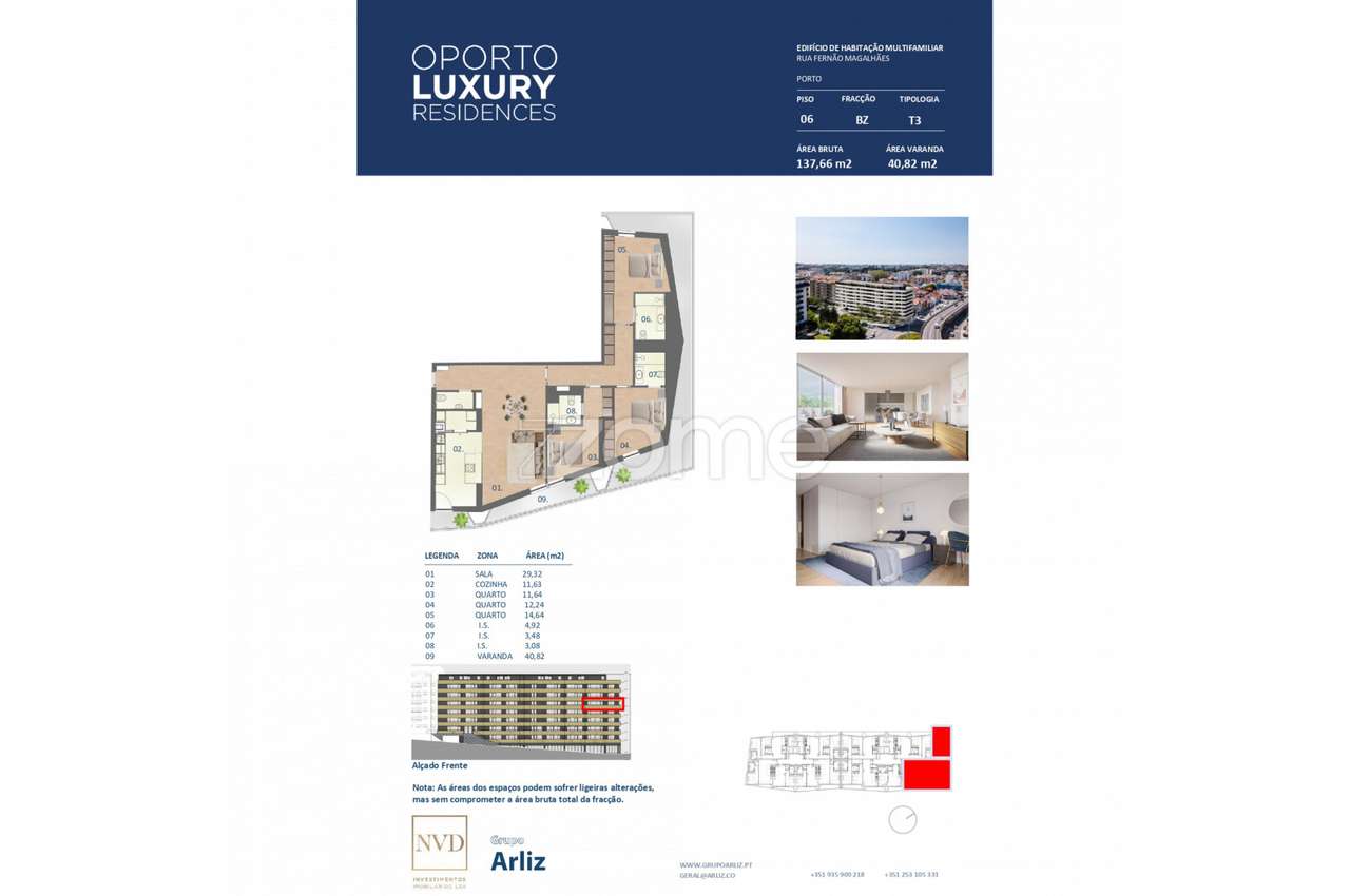 Novo empreendimento Oporto Luxury Residences - Apartamento T3 BZ - Grande imagem: 2/15