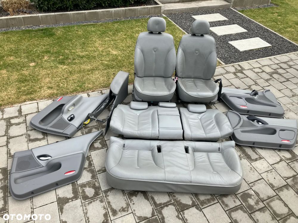 FOTELE SKÓRA REANULT LAGUNA II ELEKTRYKA KANAPA PODGRZEWANE  BOCZKI SZARA SKÓRA ROLETY - 1