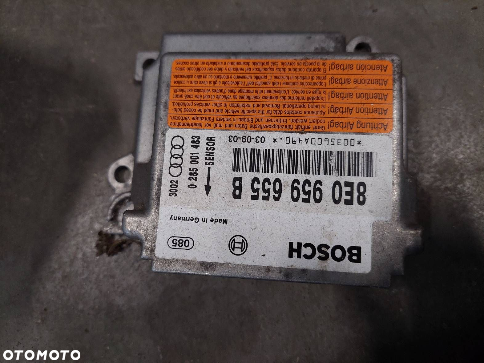 ZESTAW POSTRZAŁOWY 1/9 AUDI A4 B6 8E0959655B - 4