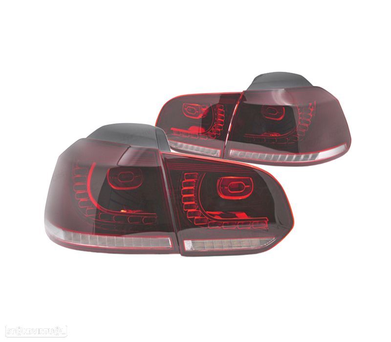 FAROLINS VOLKSWAGEN VW GOLF 6 08-13 LED VERMELHO BRANCO - 2