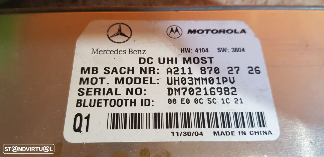 Módulo Bluetooth Mercedes Clk W209 Class C 203 w211 2004 - 2