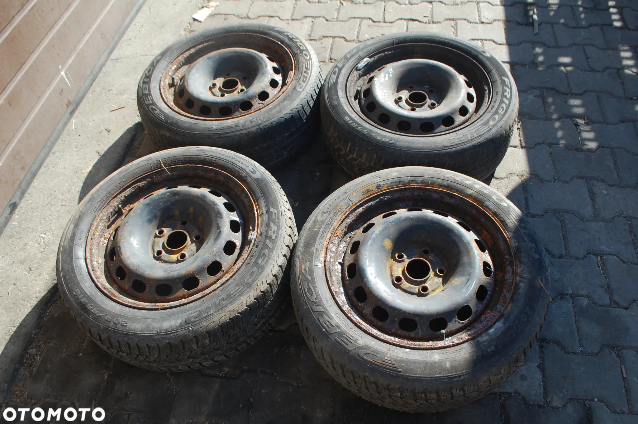 FELGI STALOWE + OPONY ZIMOWE 8E0601027D AUDI A4 5X112 ET42 6.5J 205/55R16 OPONY ZIMOWE FRIGO - 2