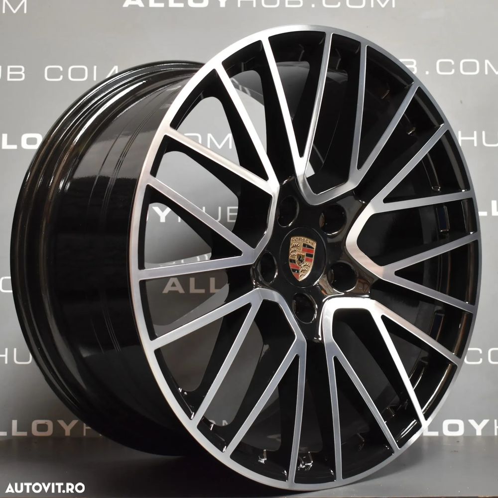 Jante Porsche 21 R21Panamera porsche cayenne negru lucios PORSCHE anvelope vara sau iarna incluse in pret jante in doua latimi - 4