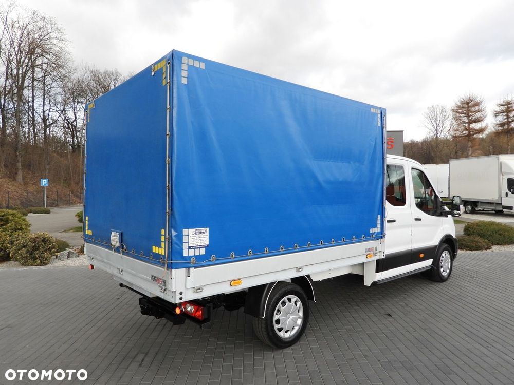 Ford TRANSIT SKRZYNIA PLANDEKA PODWÓJNA KABINA DOKA 7 MIEJSC TEMPOMAT LEDY KLIMATYZACJA  130KM - 4