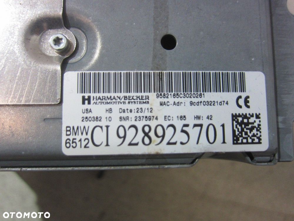 BMW X3 F25 F07 MODUŁ CZYTNIK NAWIGACJI 9289257 65129289257 9220070 KABLE - 7