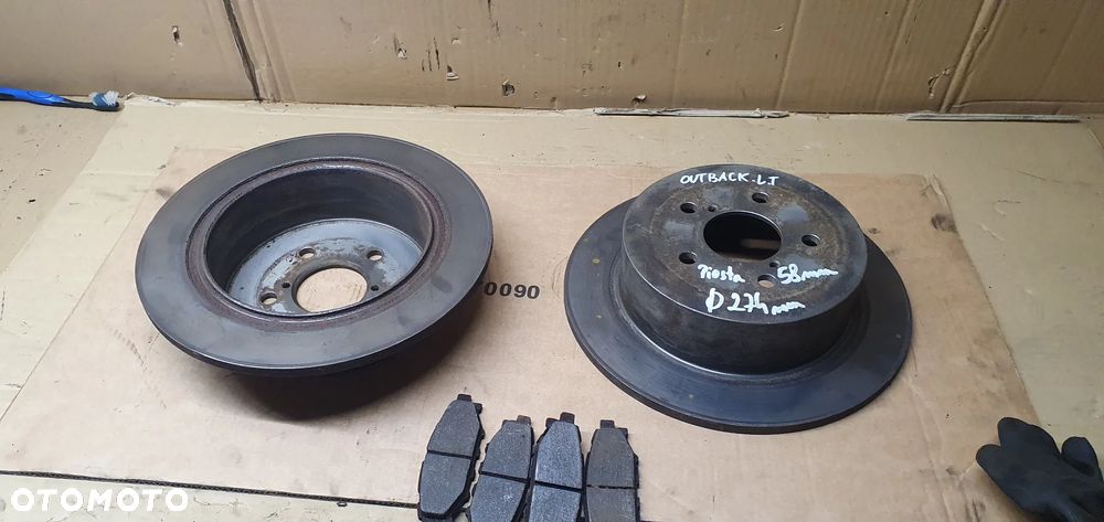 Tarcze hamulcowe klocki tył tylne Subaru Legacy IV Lift Outback 2.0 D - 7