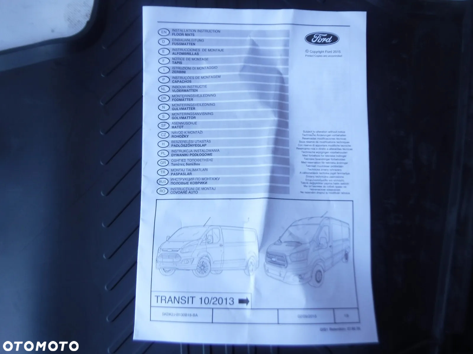 ford transit custom i mk8 dywaniki nowe oryginał - 5