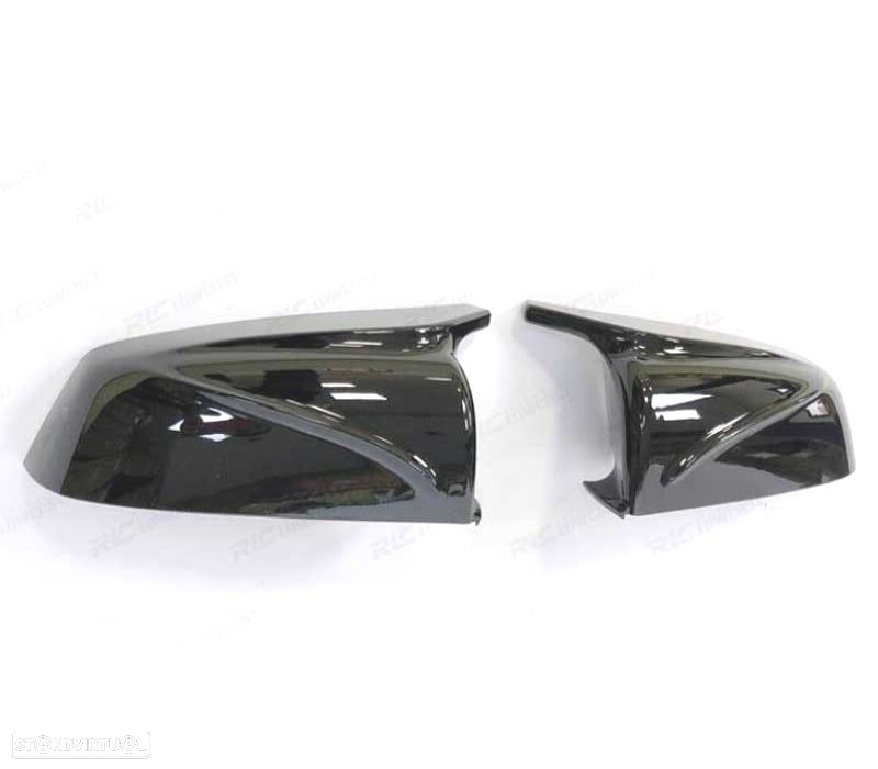CAPAS DE ESPELHOS RETROVISORES BMW E60 LCI LOOK M4 07-09 PRETO BRILLANTE - 3