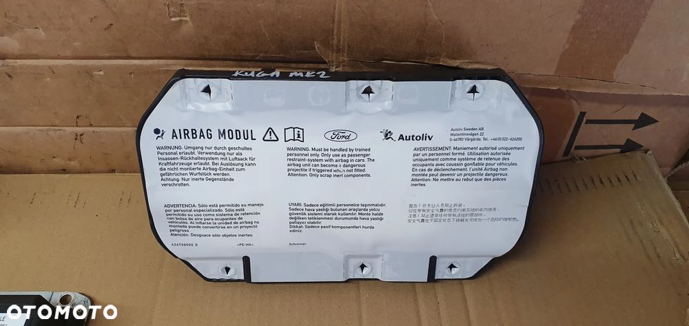 Zestaw poduszek AIRBAG pasy poduszki sensor kolanówka Ford Kuga MK2 - 2
