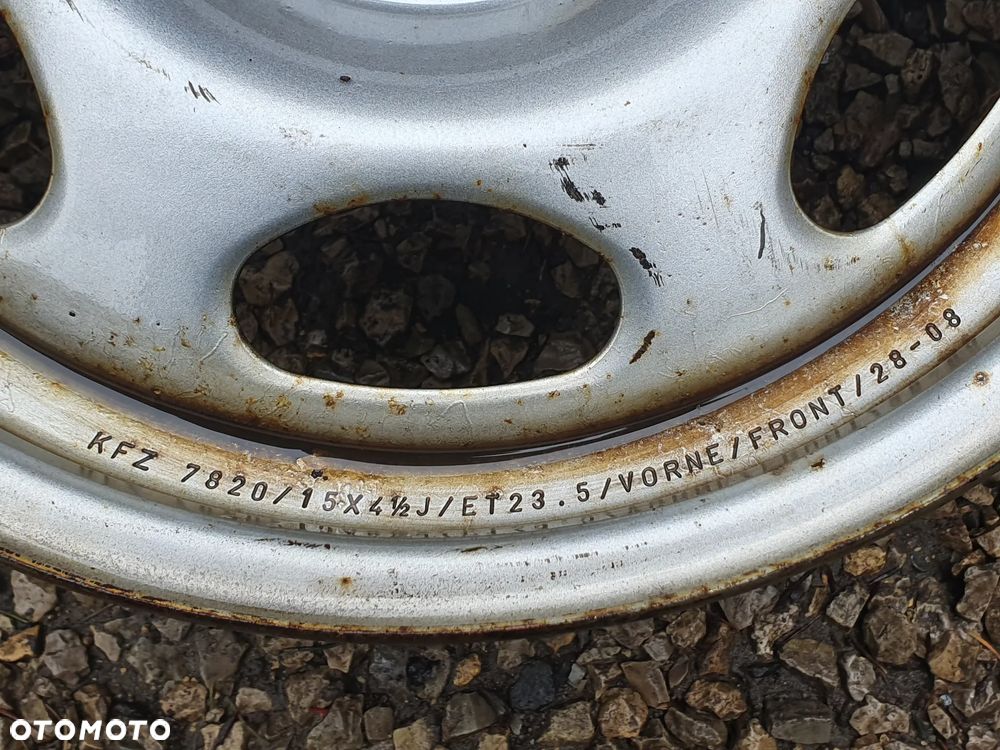 FELGA STALOWA 3x112 R15" 4,5x15 ET23,5 SMART Fortwo  KOMPLET PRZÓD 2 SZT - 3