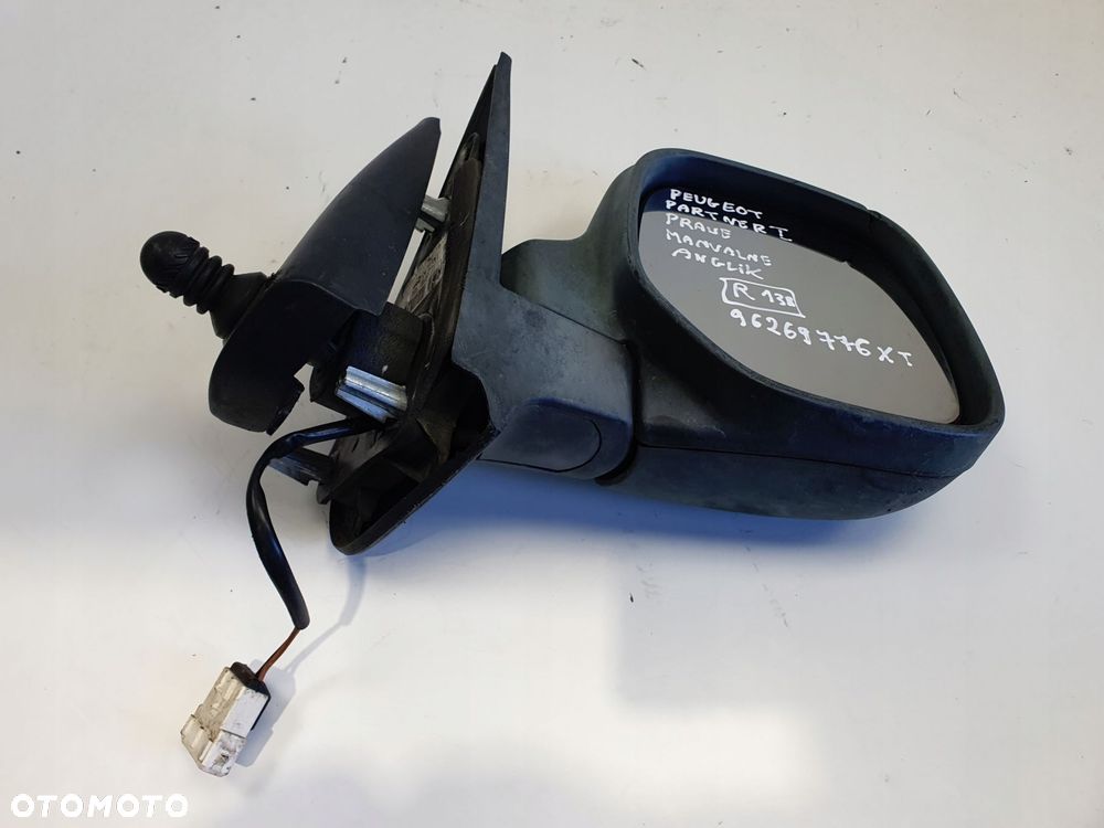LUSTERKO PRAWE Berlingo I Partner I _ PASAŻERA Manualne +2 Pin Kable Angl - 2