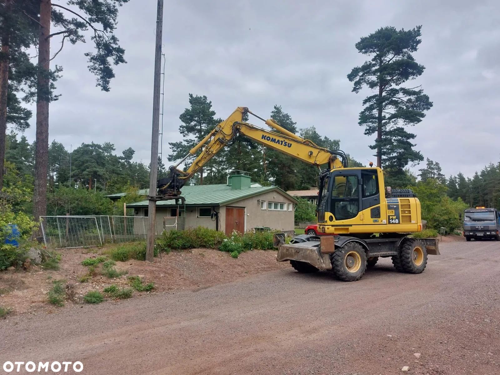 Komatsu Koparka kołowa Komatsu PW 148 Pług podpory Klima Centralne smarowanie Rototil Ramię 2 razy łamane PIĘKNA - 1