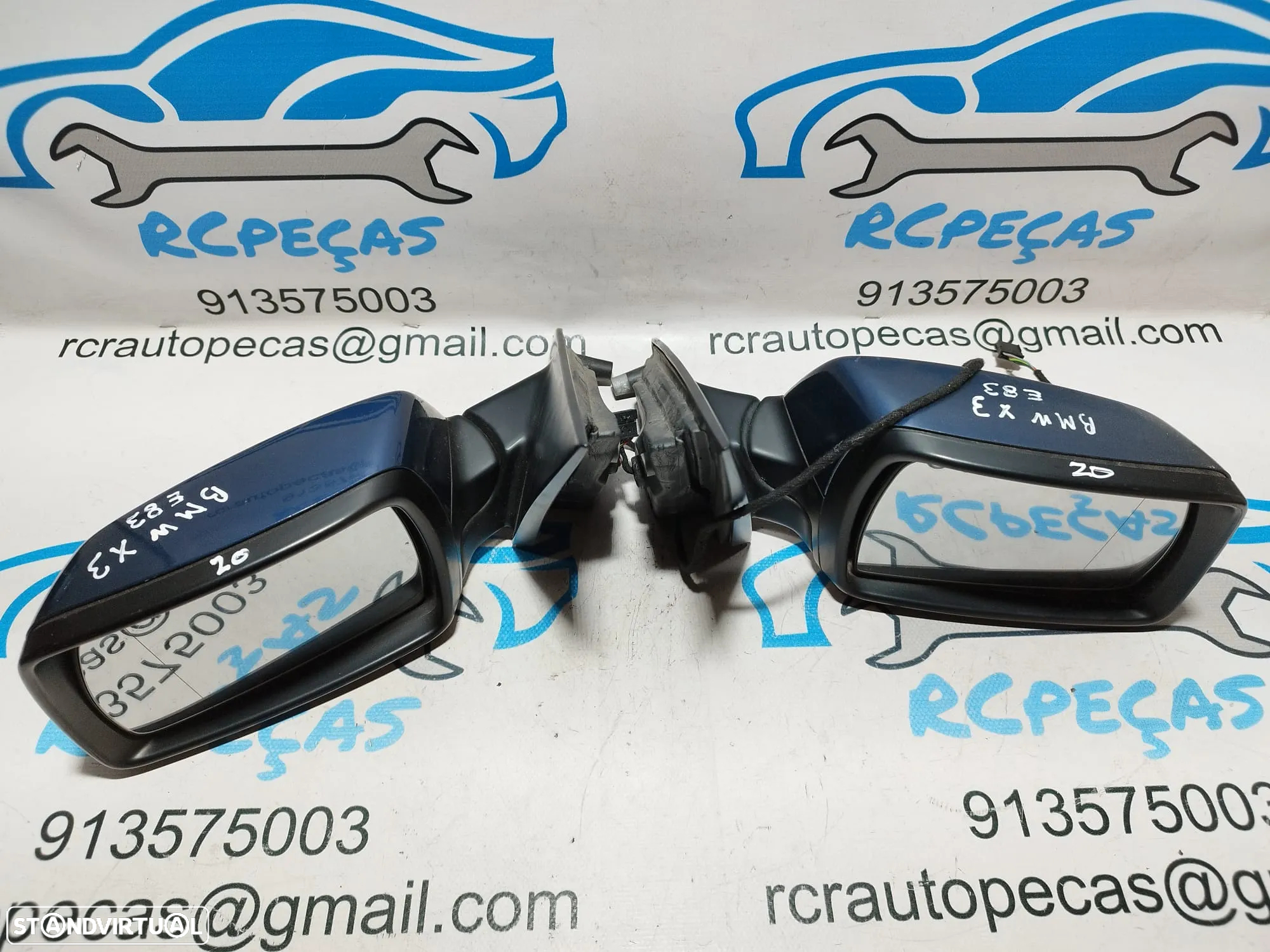 .ESPELHO RETROVISOR ESQUERDO DIREITO BMW X3 E83 51163452705 3452705 51163452706 3452706 ELETRICO AQUECIDO ESPELHOS RETROVISORES - 6