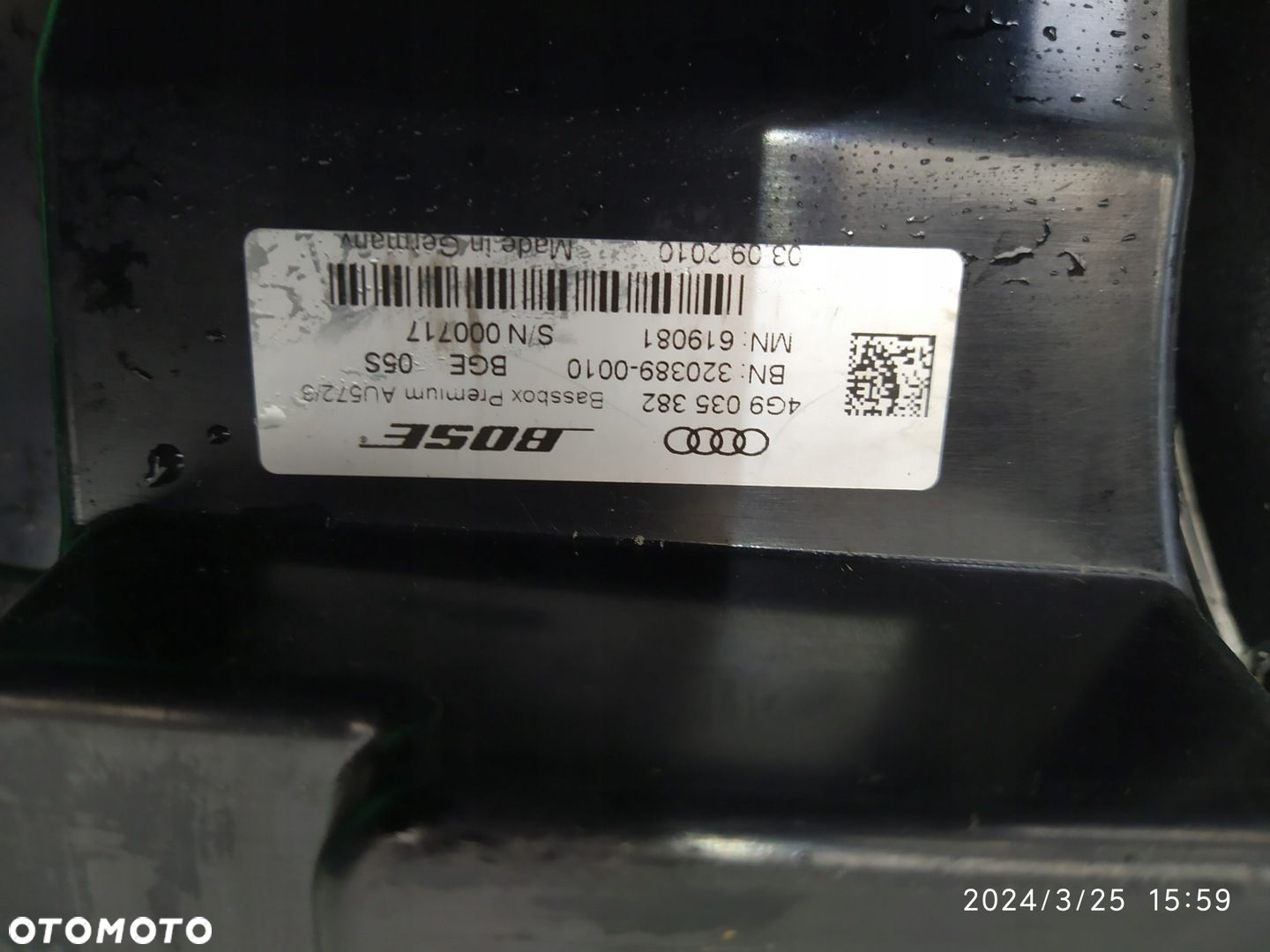 GŁOŚNIK SUBWOOFER BOSE AUDI A6 A7 4G 4G9035382 - 7