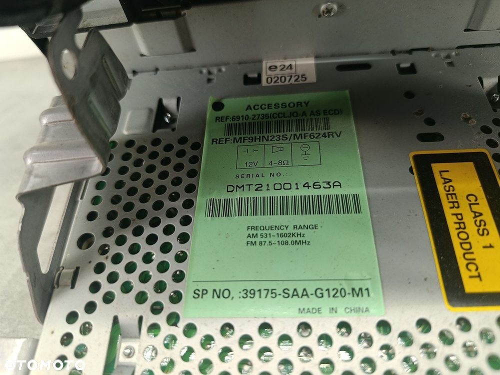 RADIO FABRYCZNE HONDA JAZZ II 39175-SAA-G120-M1 - 7