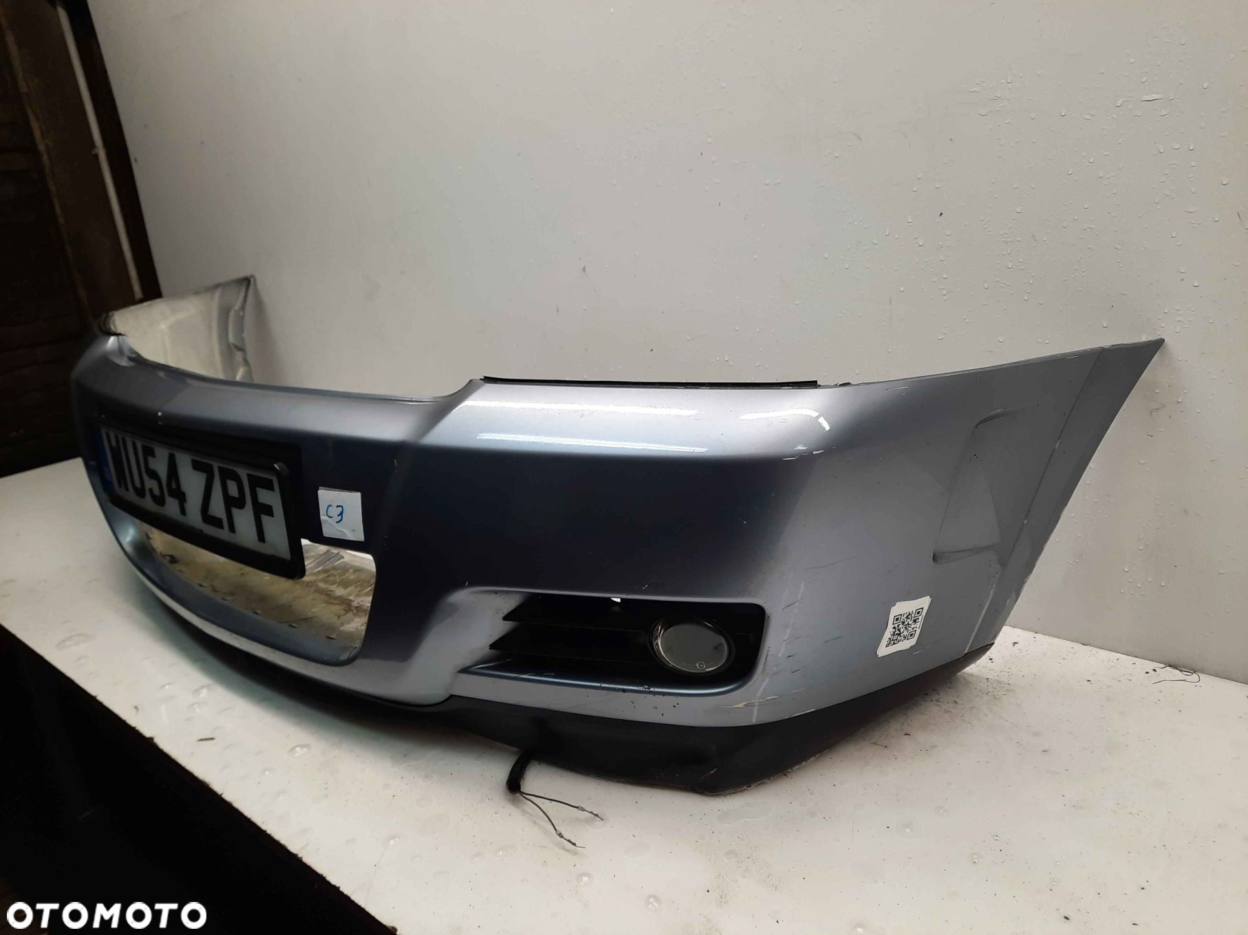 ^ ZDERZAK PRZÓD PRZEDNI OPEL VECTRA C GTS Z163 SZARY HALOGENY - 3