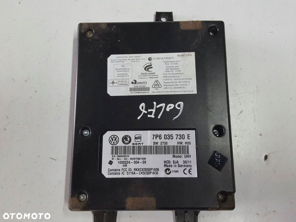 VW GOLF 6 VI 08-13r MODUŁ STEROWNIK BLUETOOTH 7P6035730E - 1