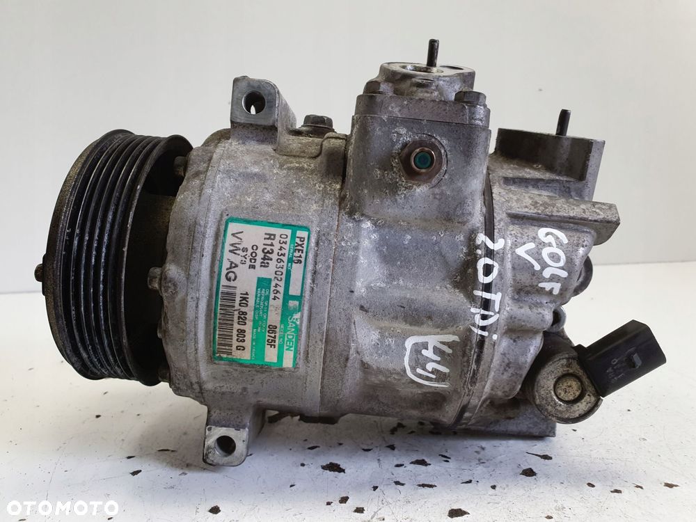 SPRĘŻARKA KLIMATYZACJI VW Golf V 2.0 TDI _ Pompa 1K0820803G - 15