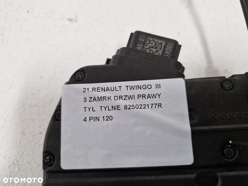 renault twingo iii 3 zamek drzwi prawy tył tylne 825022177r 4 pin - 3