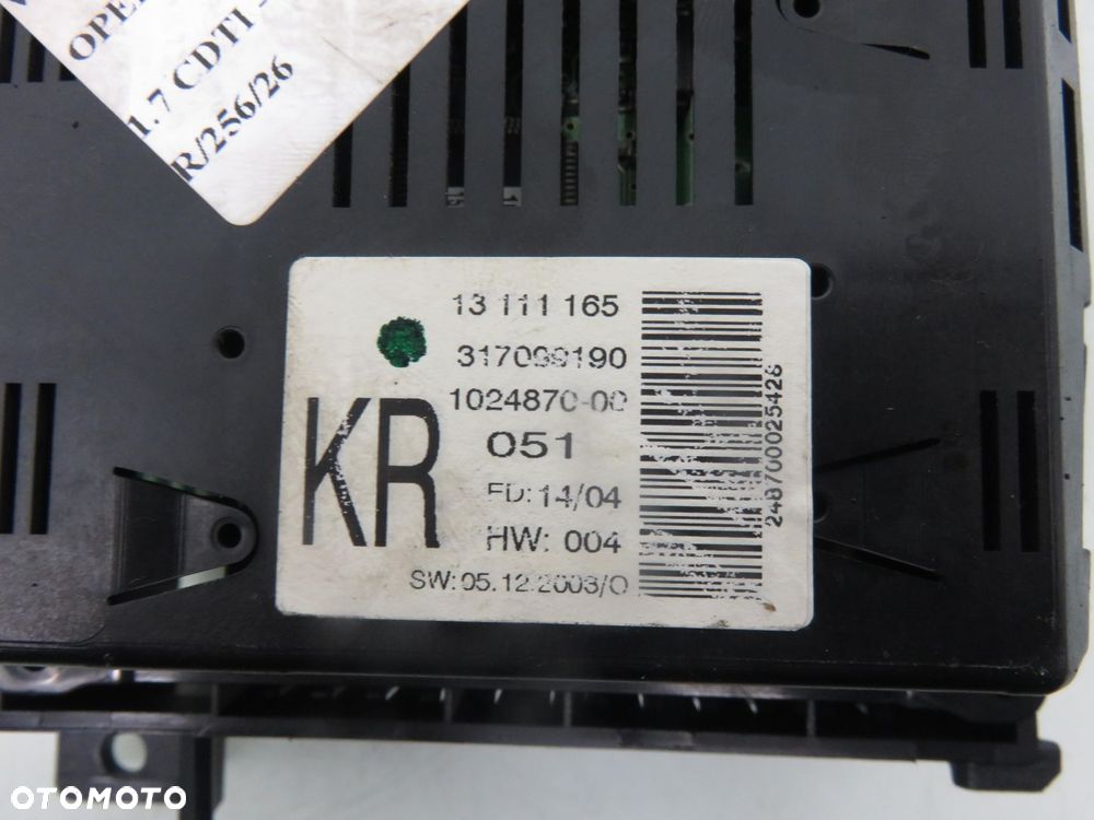 RADIO CD30 OPEL ASTRA III H 13154304 453116246 13111165 - 2