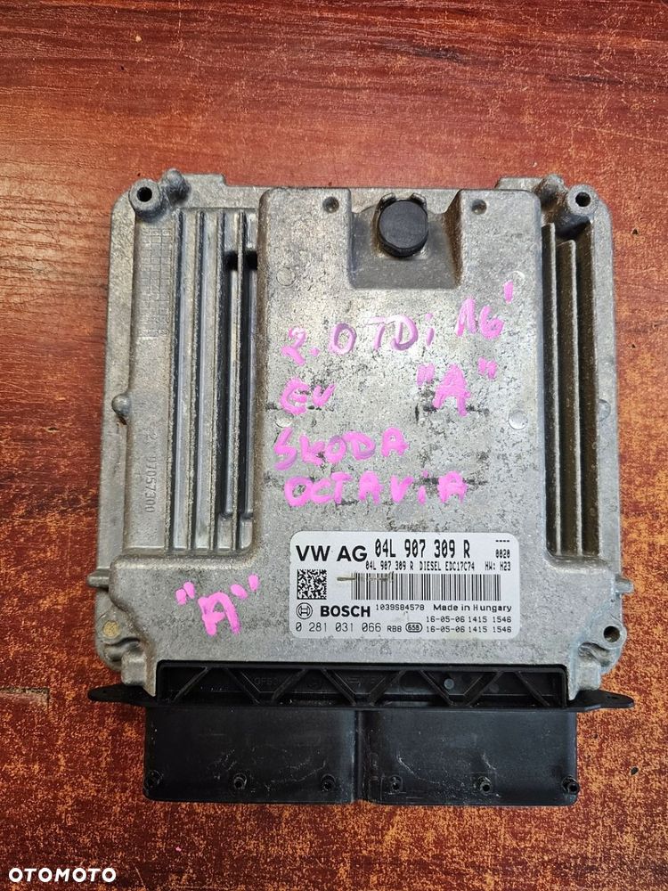 KOMPUTER STEROWNIK SKODA OCTAVIA III 3 EU 16 2.0TDI 04L907309R 0281031066 - 1