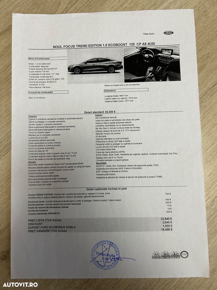 Ford Focus 1.0 EcoBoost Trend Edition - 8