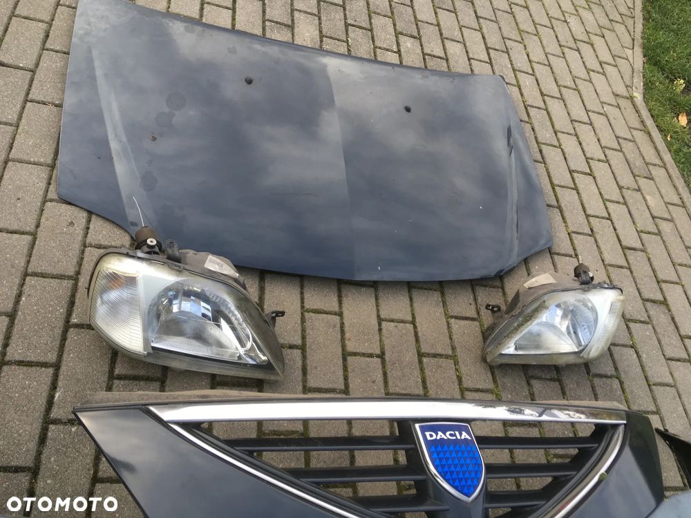 DACIA LOGAN PRZÓD KOMPLETNY ZDERZAK MASKA BŁOTNIK LAMPA REFLEKTOR TEKNA - 2