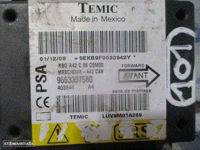 Kit Airbags 9663357580 96380009UD  10053201ZE   CITROEN C3 PLURIEL 1 FASE 2 2010 1.4HDI 70CV 2P BRANCO SEM TABLIER - 13