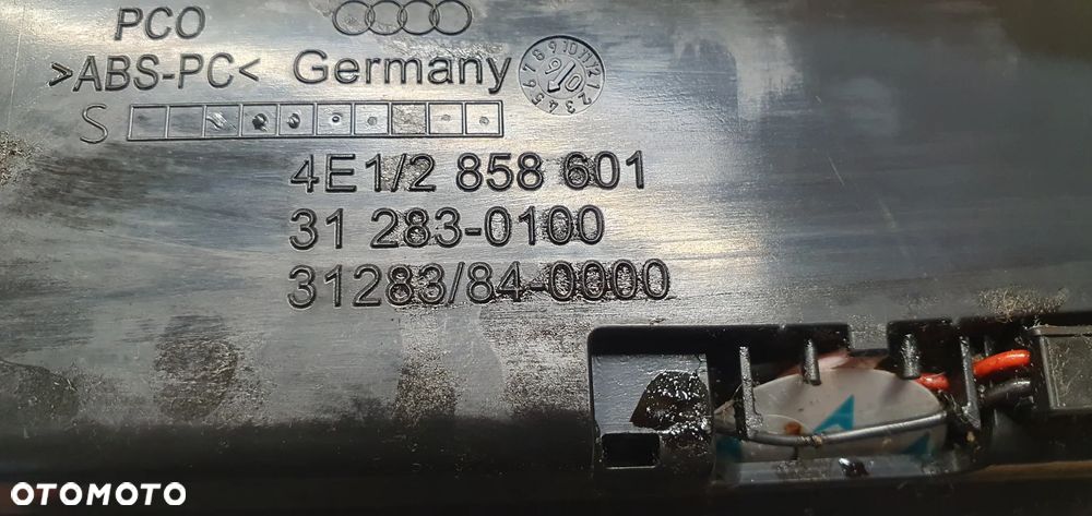 Osłona ramka dekor tunelu środkowego popielniczka drewno A8 D3 4E0863916 4E1858601 - 7