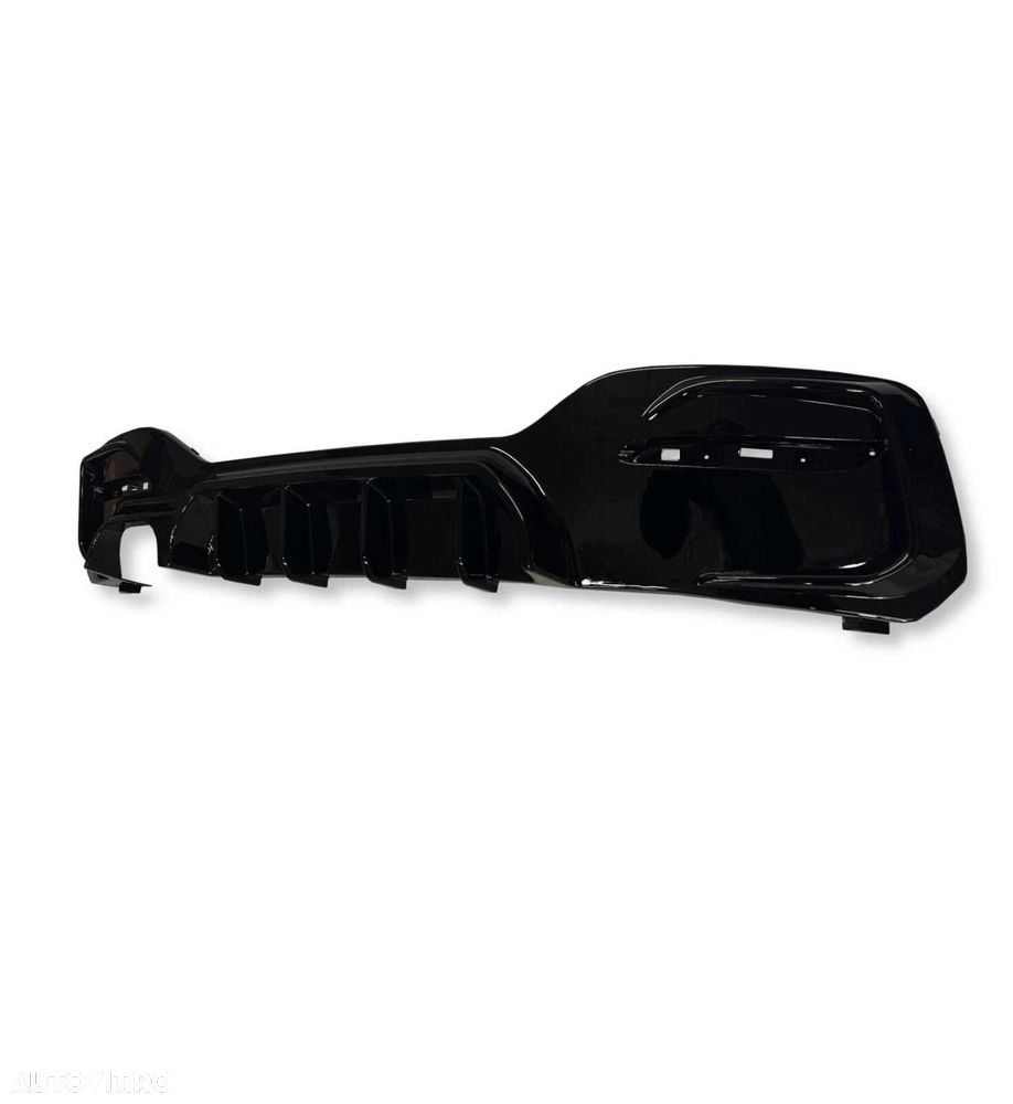 Difuzor Bara Spate M Prelungire Extensie BMW F20 F21 LCI Facelift, Evacuare Stanga, Negru Lucios - 4