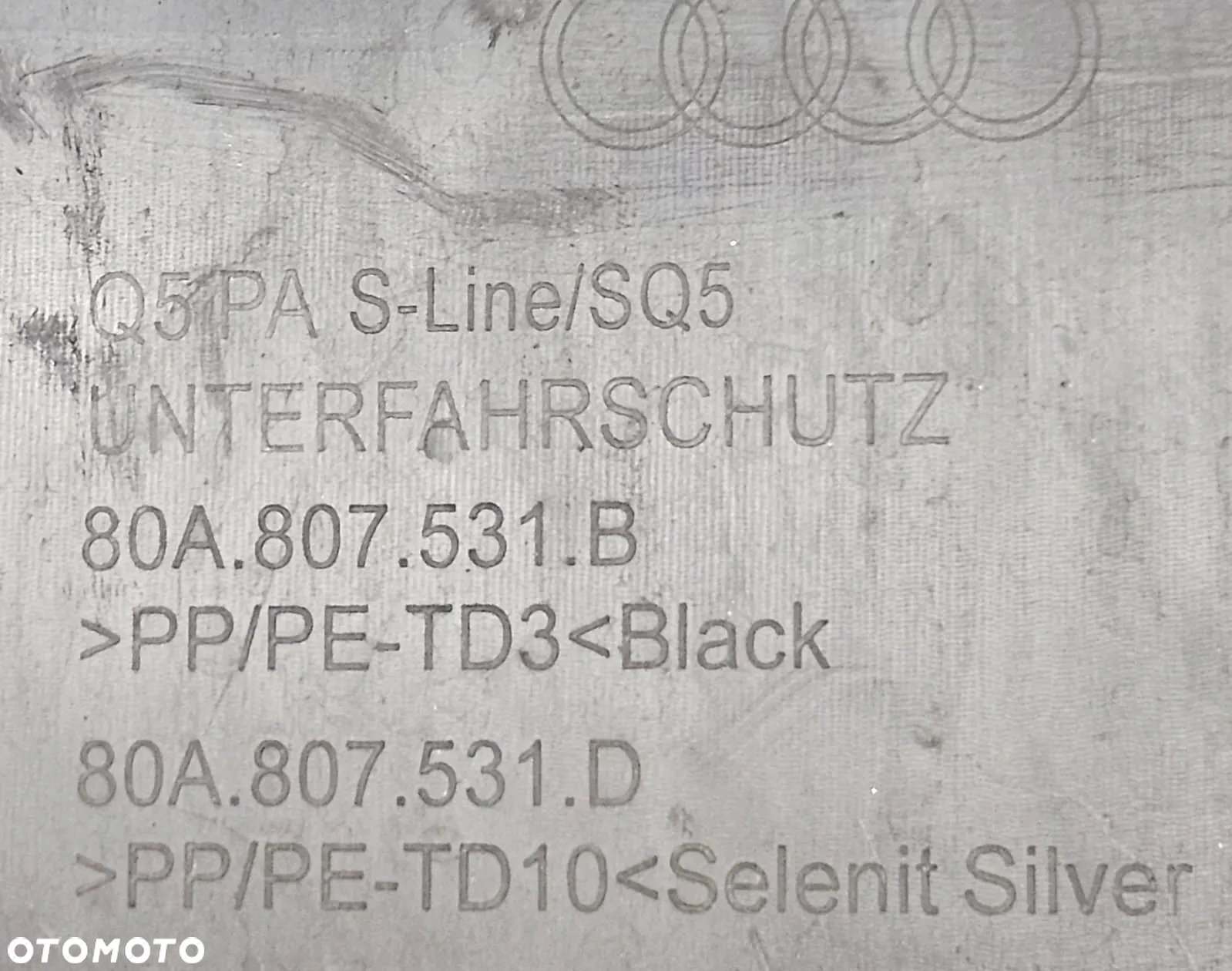 Listwa AUDI Q5 20 Lift spoiler zderzaka przód dokładka 80A807531D - 9