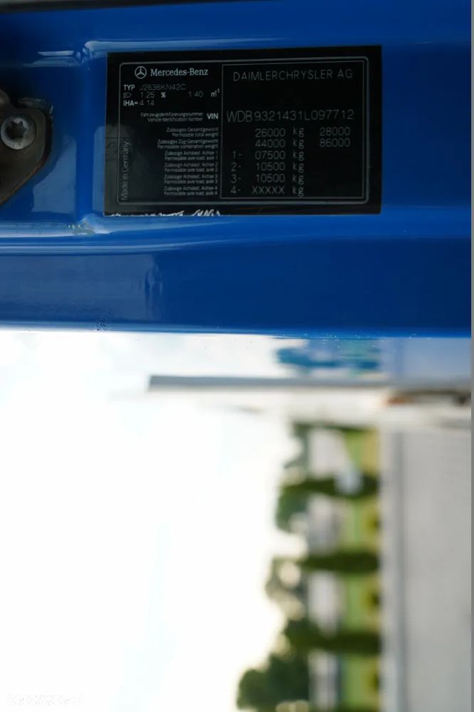 Mercedes-Benz ACTROS 2636 / POMPA SERMAC 5Z37 / 37  METRÓW / STEROWANIE RADIOWE / EPS + SPRZĘGŁO - 37