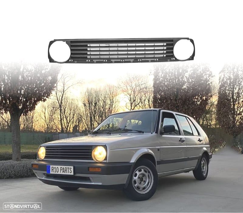 GRELHA FRONTAL VOLKSWAGEN VW GOLF 2 83-91 PRETO - 1