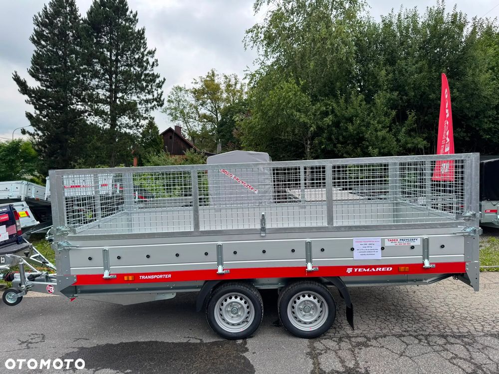 TEMARED TRANSPORTER 3617/2 C 2T + nadstawki siatkowe, najazdy alu - 7