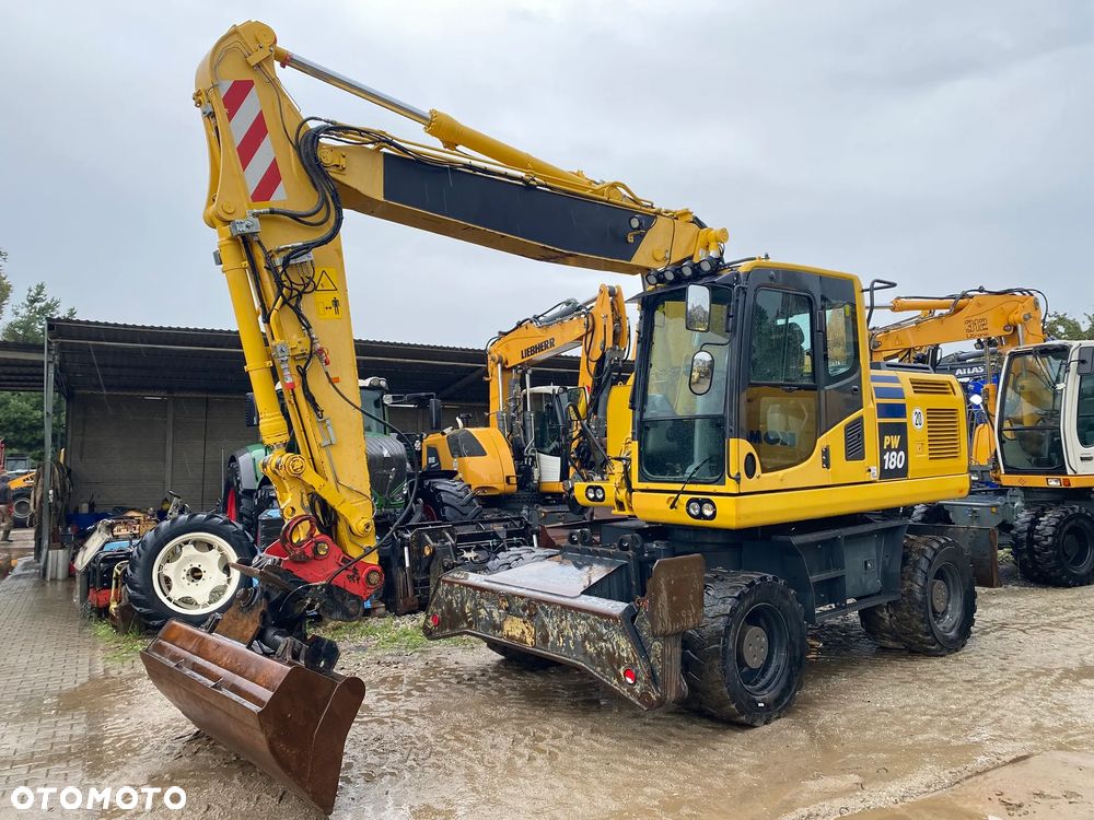 Komatsu PW180-10, 2018 ROK, 5400 MTH, PODPORY + PŁUG, Z NIEMIEC, PIĘKNY STAN - 4