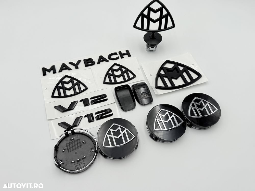 Set Embleme Compatibile Mercedes MAYBACH negru - 6
