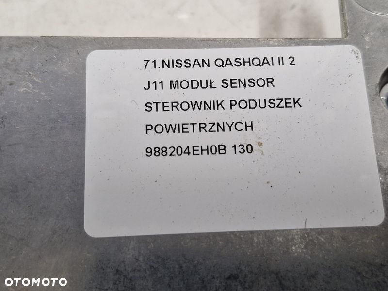 NISSAN QASHQAI II 2 J11 MODUŁ SENSOR STEROWNIK PODUSZEK POWIETRZNYCH 988204EH0B - 6
