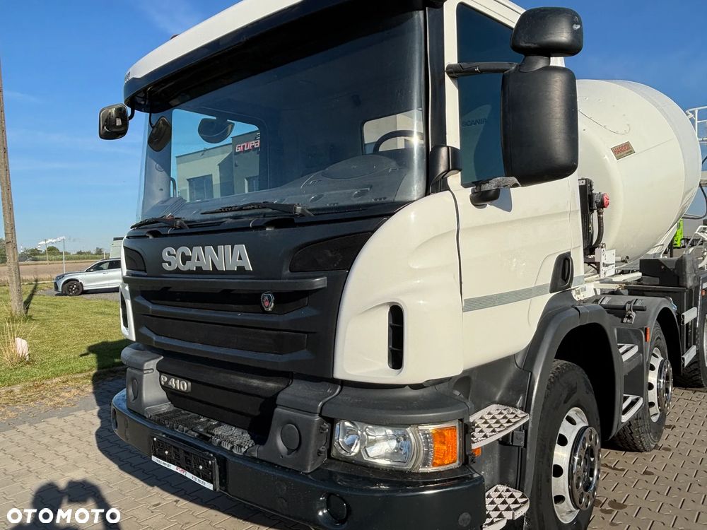 Scania P 410 8x4 betonomieszarka, gruszka , SCHWING STETTER AM 9 , 9m3 , nowe opony , - 9