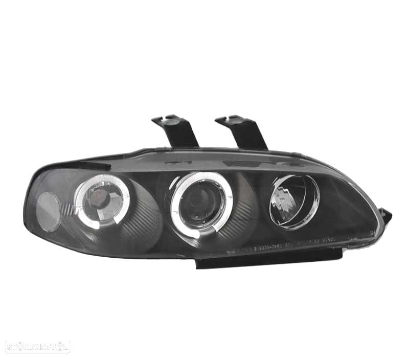 FARÓIS HONDA CIVIC 92-95 ANGEL EYES FUNDO PRETO - 2